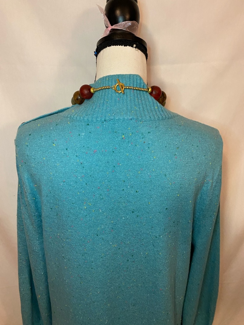 Talbots Teal Long-Sleeve Knit Dress - Picture 8 of 12